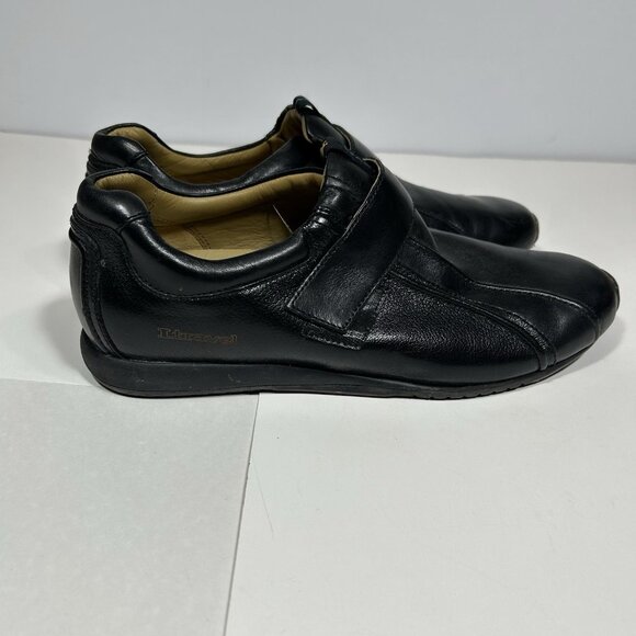 Vtg Rockport I.Travel Men Shoes Black Leather Slip On Hook & Loop Strap Sz 43/ 9 main image 9